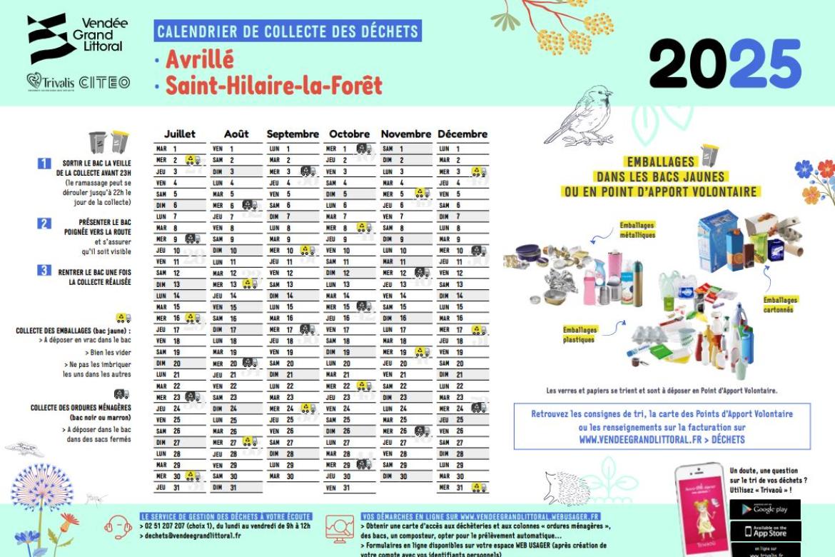 Collecte des déchets à domicile & Calendrier