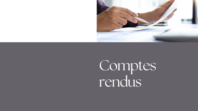 Comptes Rendus