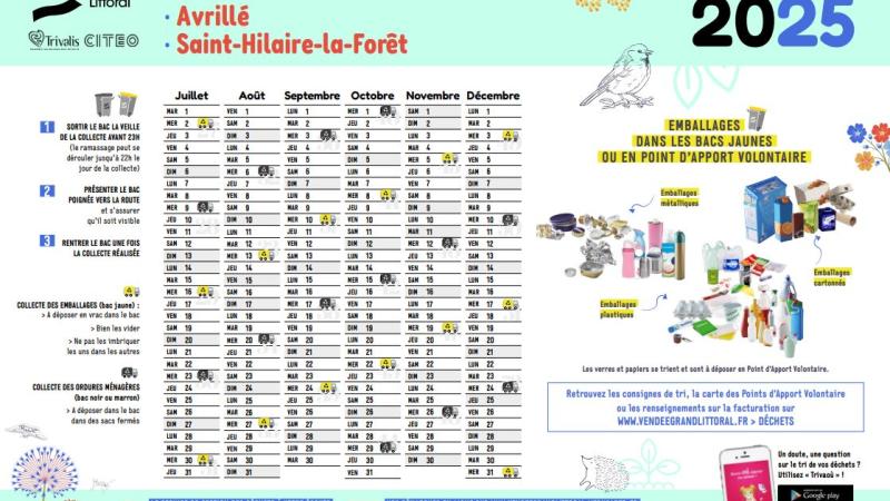 Collecte des déchets à domicile & Calendrier