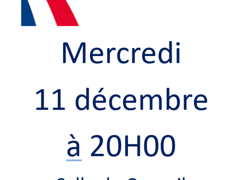 Conseil municipal du 11 décembre