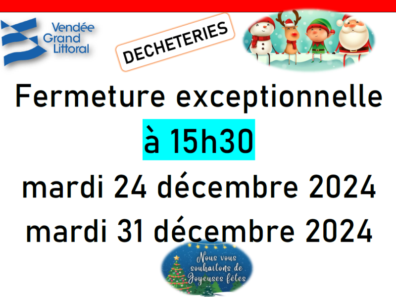 Déchèteries : Fermeture exceptionnelle 