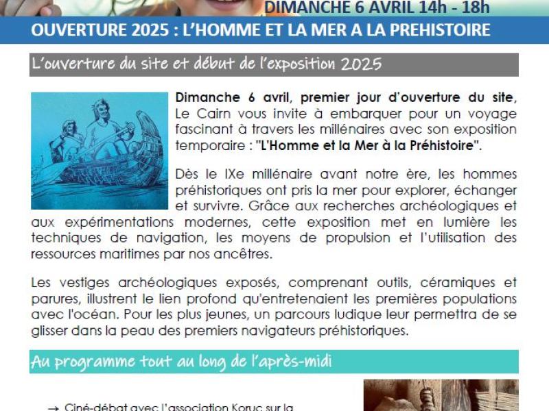🌊⛵ Plongez dans la Préhistoire avec le Préhisto’Cairn ! ⛵🌊