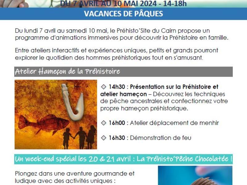 🔎 Plongez dans la Préhistoire au Préhisto’Site du Cairn ! 🔥