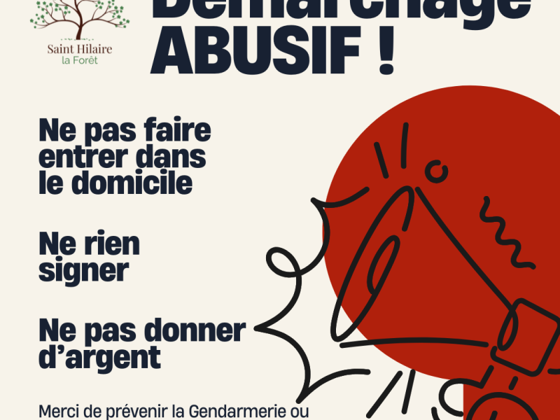 ⚠️ Attention au démarchage abusif ! ⚠️