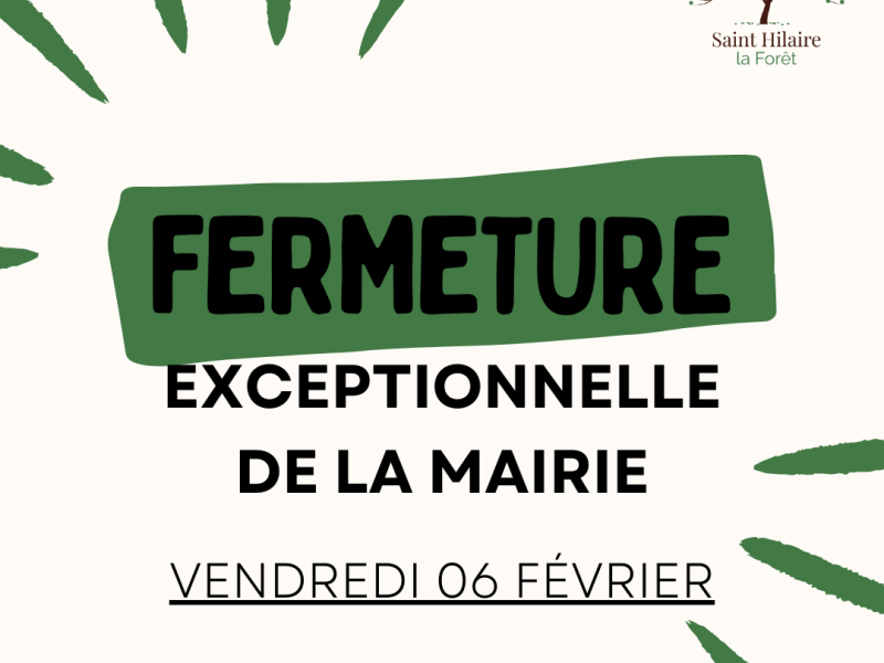 🚨 Fermeture Exceptionnelle 🚨